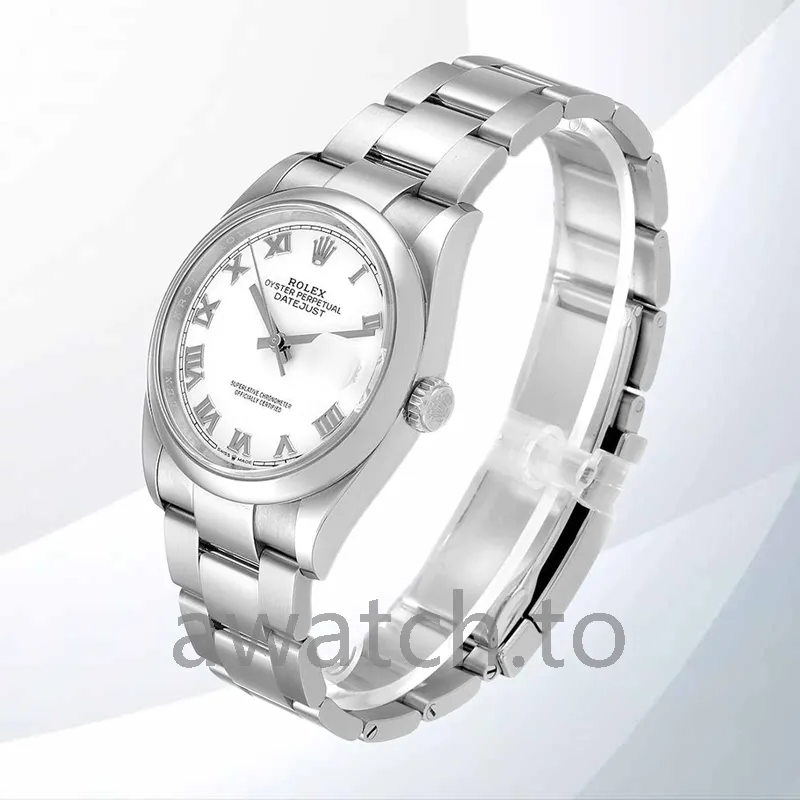 rolex datejust m126200 0008 36mm men's silver tone automatic