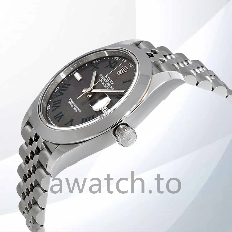 rolex datejust 41mm men's m126300 0014 silver tone