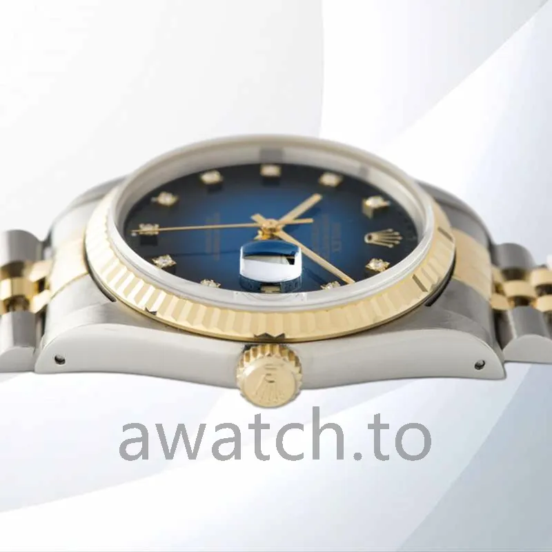 rolex datejust men's 16233bldj 36mm automatic