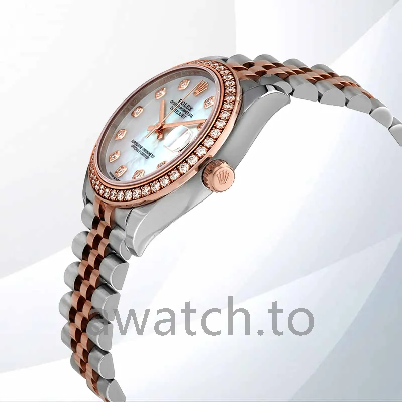 rolex datejust 31mm ladies m278381rbr 0026 silver tone mother of pearl dial