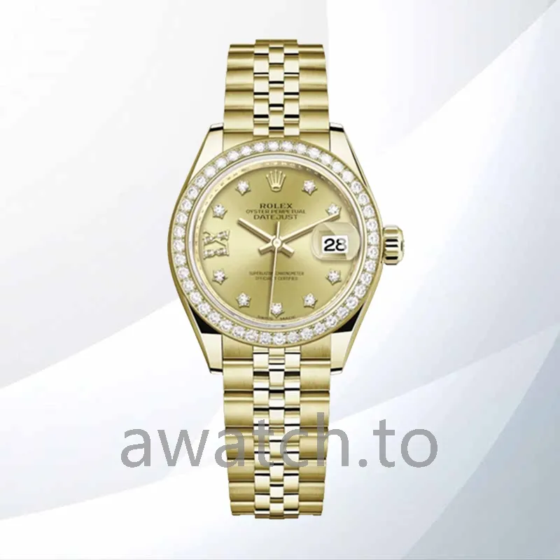 rolex datejust 28mm ladies m279138rbr 0006 president bracelet/jubilee bracelet gold tone