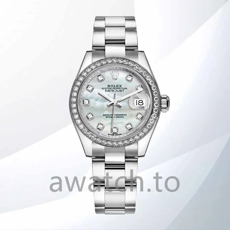 rolex datejust m279384rbr 0012 ladies 28mm oyster bracelet mother of pearl dial