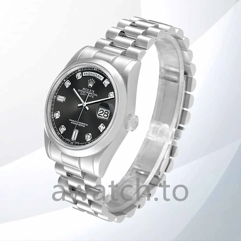 rolex day date 36mm men's 118239 0089 black dial