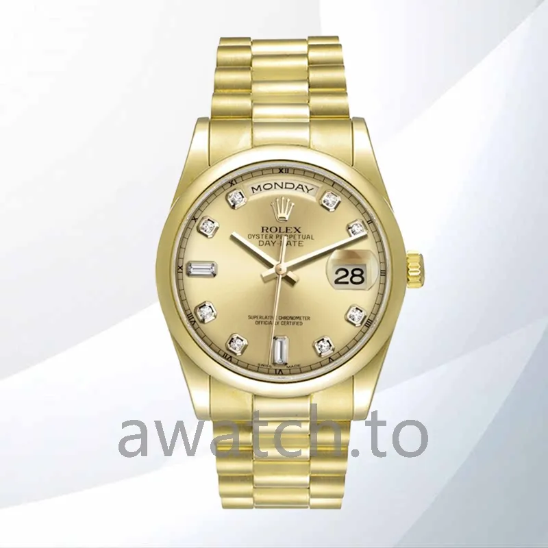 rolex day date men's 118208 36mm gold tone president bracelet/oyster bracelet