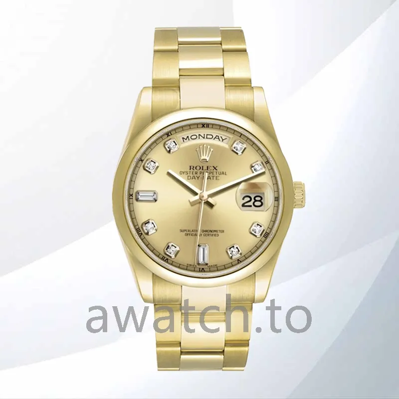 rolex day date men's 118208 36mm gold tone president bracelet/oyster bracelet