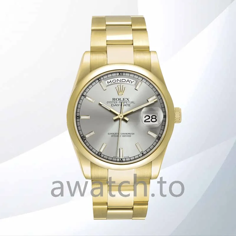 rolex day date 118208 men's 36mm president bracelet/oyster bracelet gold tone