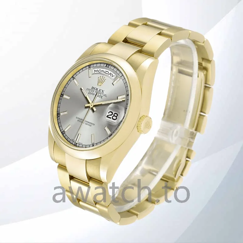 rolex day date 118208 men's 36mm president bracelet/oyster bracelet gold tone