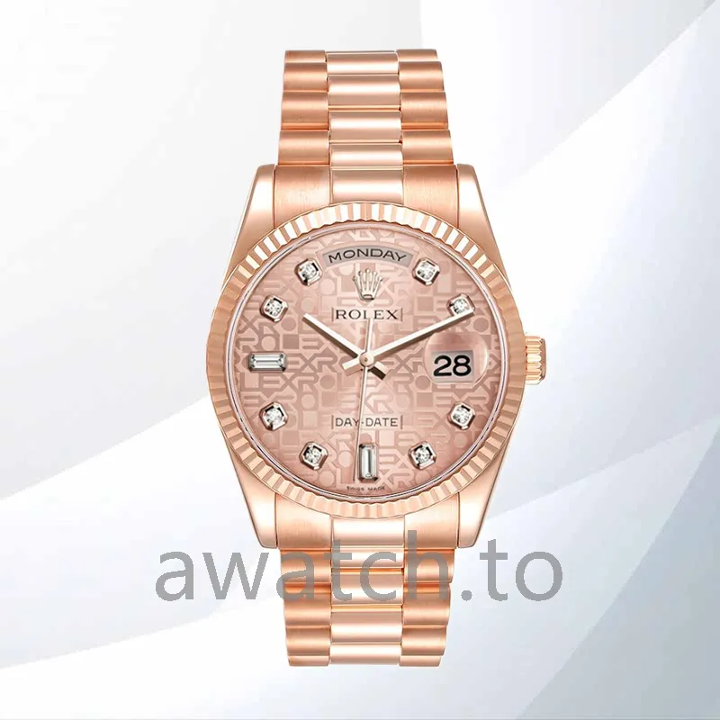 rolex day date 36mm 118235 0006 men's president bracelet rose gold jubilee dial