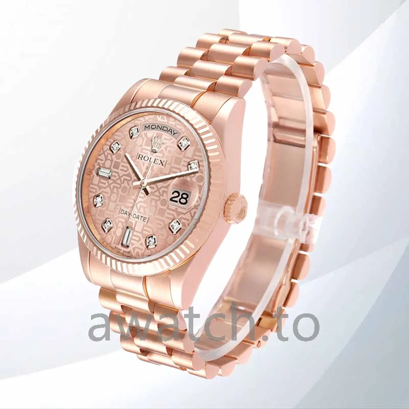 rolex day date 36mm 118235 0006 men's president bracelet rose gold jubilee dial