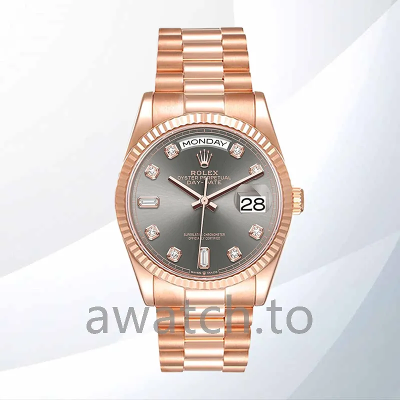 rolex day date men's 36mm m128235 0050 rose gold tone president bracelet