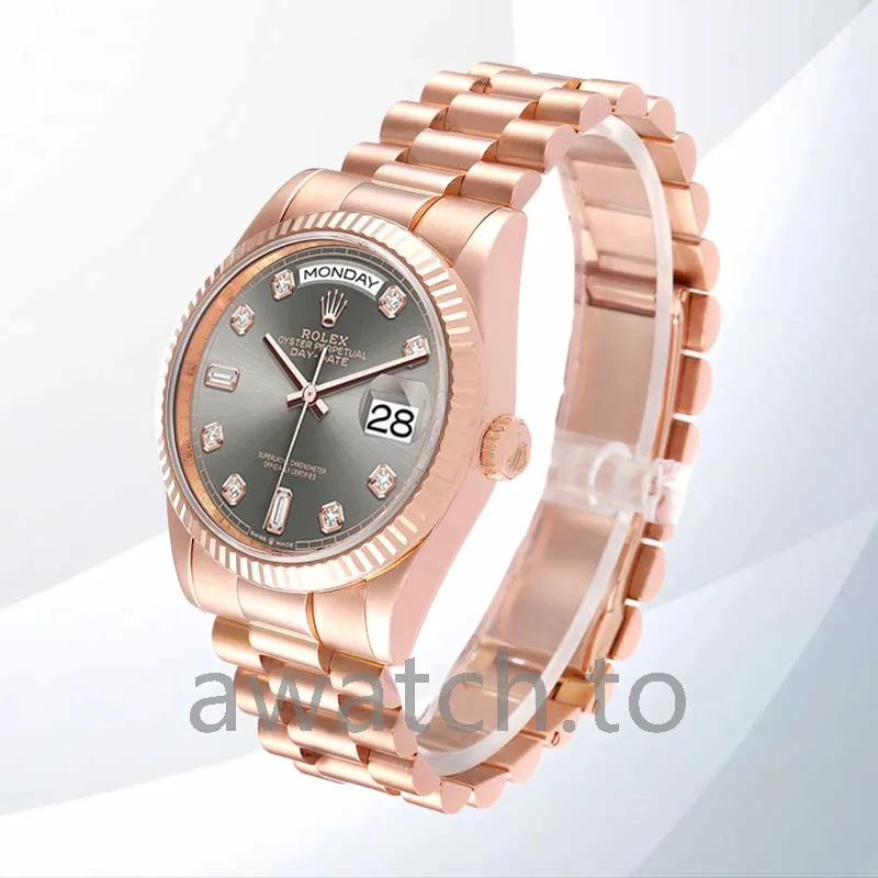 rolex day date men's 36mm m128235 0050 rose gold tone president bracelet