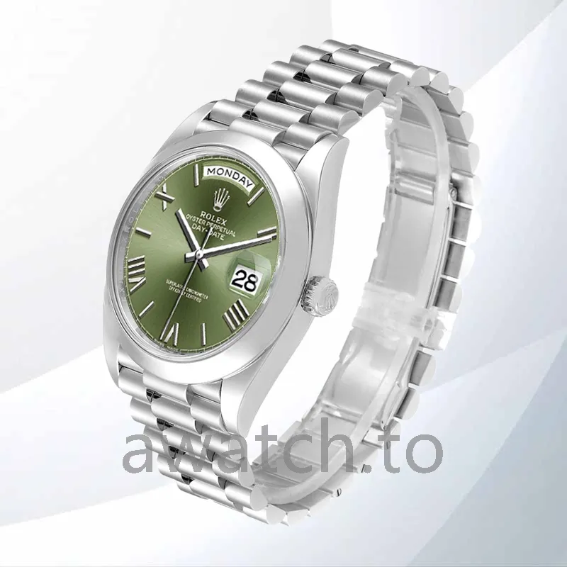 rolex day date men's 40mm m228206 0027 automatic green dial