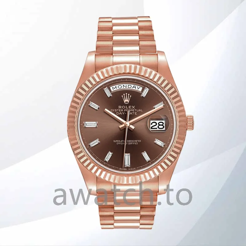 rolex day date m228235 0003 40mm men's rose gold tone president bracelet